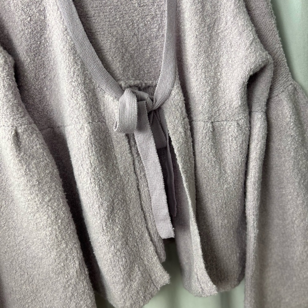 VTG Moda International size XL lavender flare sleeve bow cardigan sweater Y2K - Picture 3 of 6